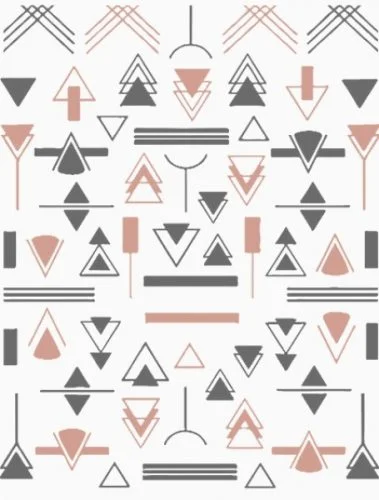 Nagelsticker - Aufkleber selbstklebend - Nail Sticker - rosegold schwarz Geometrie Dreieck Rahmen streifen